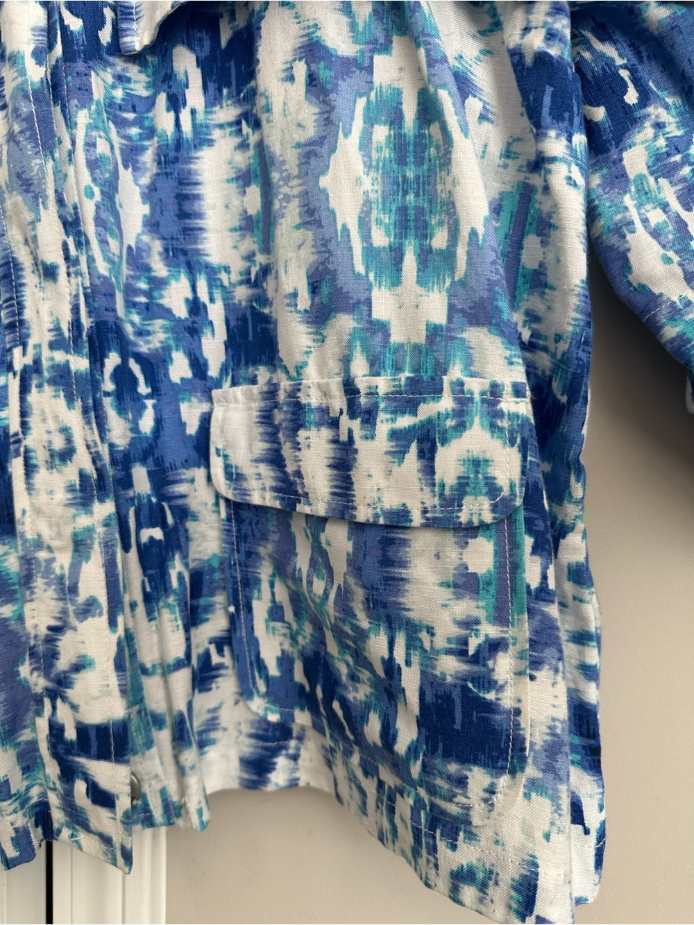 Ruby Rd. Blue & White Zip-Front Top - Picture 6 of 12